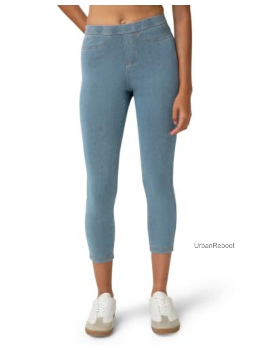 Classic Denim Leggings High Waisted Jeggings with Pockets Stretch Fit